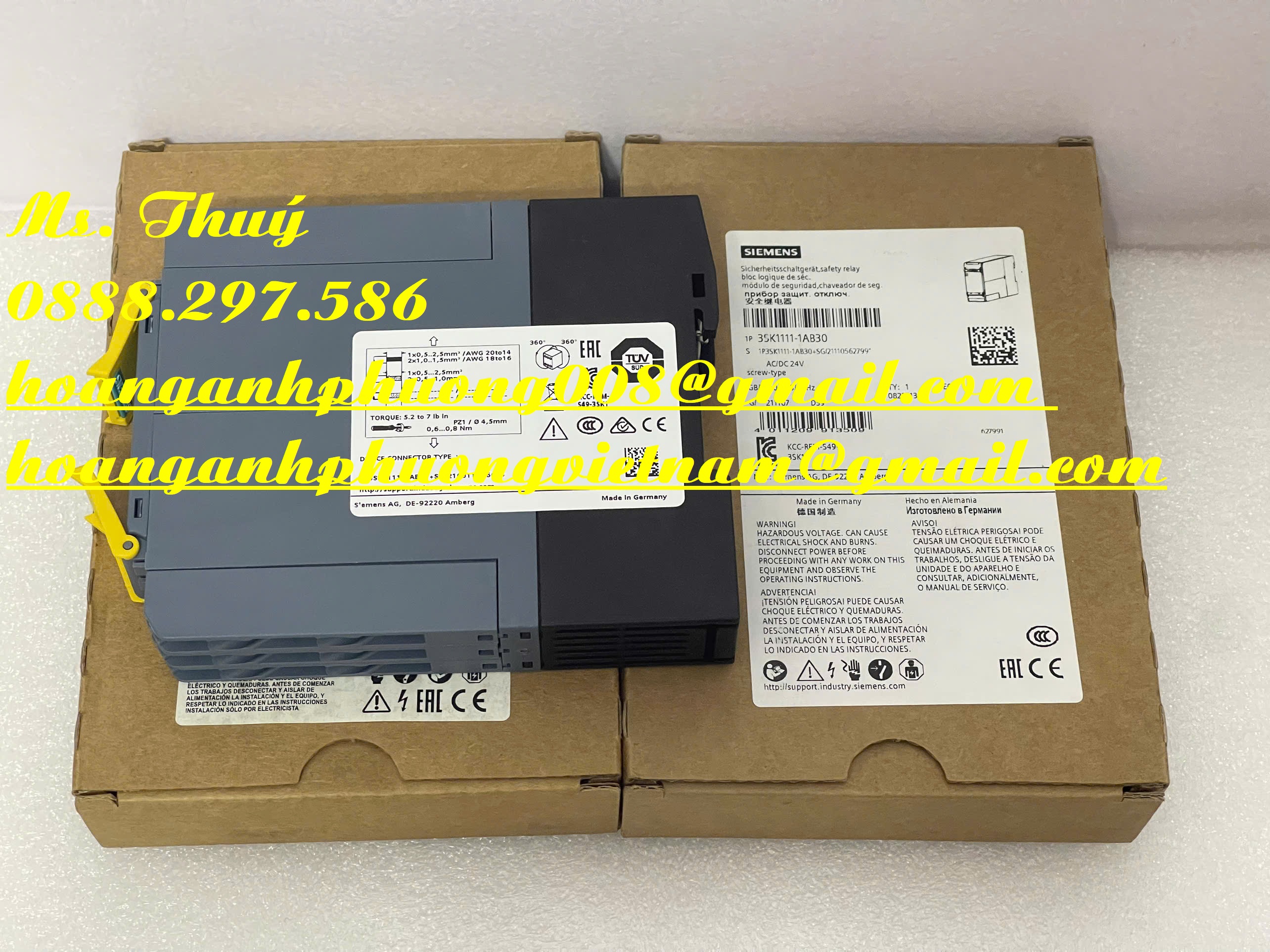 Siemens 3SK1111-1AB30 - Rờ le bảo vệ - Giá ưu đãi